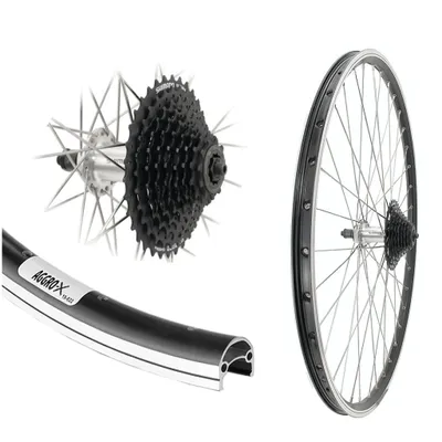 Produktbild von Aggro-X 28 Zoll Hinterrad inkl. 9 Fach Kassette 11-32 Shimano V-Brake Laufrad Hohlkammer 19-622