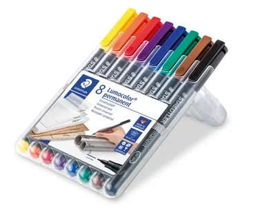 Image de Staedtler® 313 WP8 Stylo fin universel Lumocolor® - permanent, S, 8 couleurs