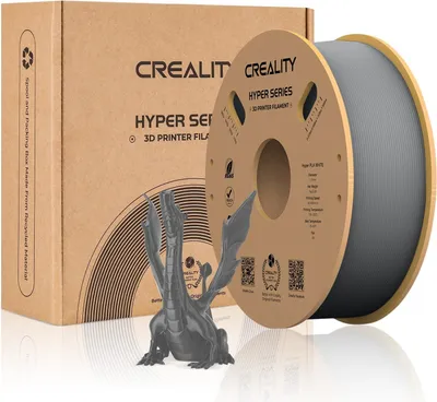 Creality Hyper PLA Filament for 3D Drucker, Hohe Geschwindigkeit, 1.75 mm, für Hochgeschwindigkeitsdruck, Maßgenauigkeit +/-0.02 mm, 1000g/Spule-Grau