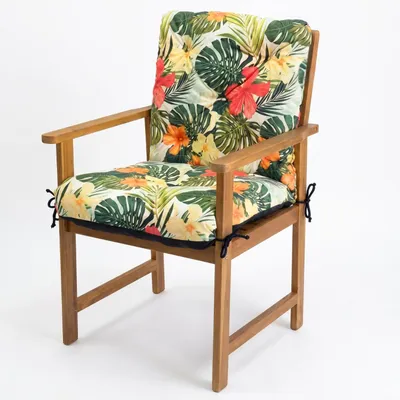 Obrázek produktu pro 4L Textil Polštář na zahradní židli, křeslo (50x50x50 cm, kvìtinovì zelený)