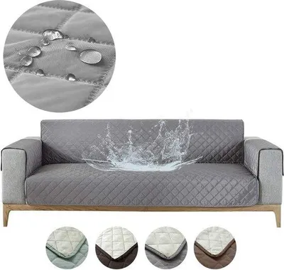 Produktbild von Famanu Bankbezug wasserfest - schützender Loveseat Bezug - mit verstellbaren elastischen Bändern - grau 2-Sitzer