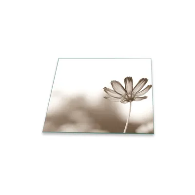 Produktbild von Herdabdeckplatte Abdeckung Glaskeramikfeld Abdeckplatte 1-Teilig 60x52 Blumen Grau