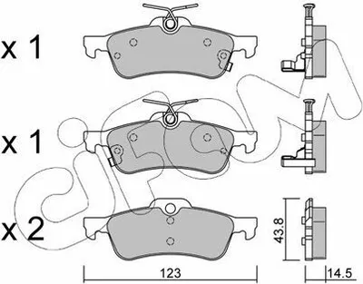Produktbild von CIFAM Bremsbeläge Satz Hinten Bremsklötze für TOYOTA Yaris Schrägheck (P9) 822-556-1