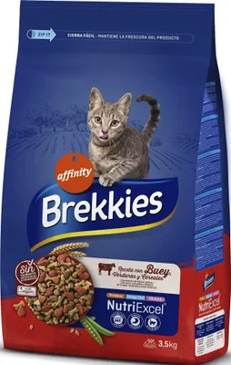 Productafbeelding van BREKKIES EXCEL KATtenvoer, volwassen katten, rundvlees, 3,5 kg, NDR
