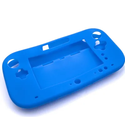 Produktbild von vhbw Hülle Case kompatibel mit Nintendo Wii U Gamepad Spielkonsole, Controller - Silikon Blau