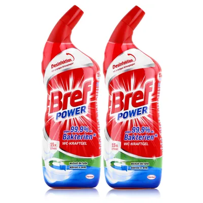 Produktbild von Bref Power WC-Kraftgel gegen 99,9% gegen Bakterien 750ml (2er Pack)