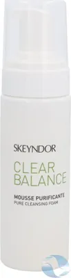 A white bottle of Skeyndor Clear Balance Pure Cleansing Foam.