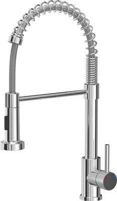 Produktbild von QUADRON Küchenarmatur Mischbatterie 360°, SALMA NEW SteelQ, Farbe: Chrome, Höhe: 44,5 cm, Armatur Küche aus Edelstahl, Wasserhahn für Küche