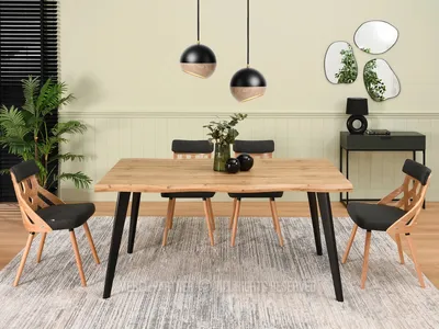 Zdjęcie produktu dla Stół do jadalni 160x90 VISAR - dąb / czarny