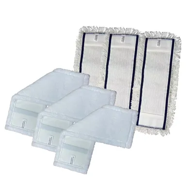 Produktbild von 6x PROFI Prädikat Wischmopp Bodenwischer Wischbezug 3x Mikrofaser 3x Baumwollbezug 40 cm