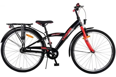 Produktbild von Volare Thombike Kinderfahrrad - Jungen - 26 Zoll - Schwarz Rot - 3 Gänge
