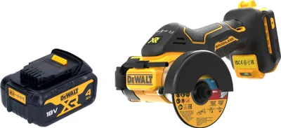 Produktbild von DeWalt DCS 438 N Akku Multimaterialschneider 18 V 76 mm Brushless + 1x Akku 4,0 Ah - ohne Ladegerät