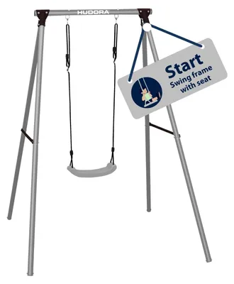 Schaukelframe mit Schaukelbrett, wetterbeständig, Stahl, verstellbare Seile