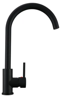 Produktbild von AICA Messingkern Küchenarmatur Einhandmischer 38cm Hochbogen 360° schwenkbar Wasserhahn für Küche Schwarz