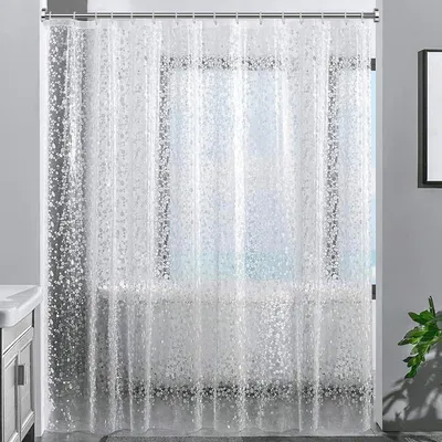 Obrázek produktu pro Sprchový závěs 3D kamenný vzor Transparentní materiál Eva Voděodolný 240x200cm