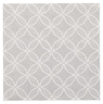 Produktbild von Servietten "ROYAL Collection" 1/4-Falz 40 cm x 40 cm grau "Circle Flowers"