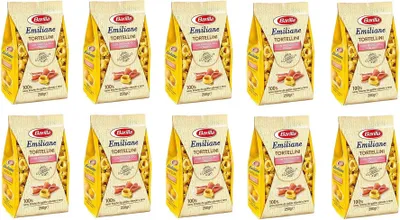 Produktbild von 10x Barilla Emiliane Tortellini all'uovo mit rohem Schinken Nudeln mit ei 250g