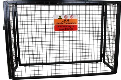 Image de MonsterShop Stockage de bouteilles de gaz Dépôt de bouteilles de gaz Cage de rangement pour bouteilles de gaz 149 cm (L) x 60 cm (l) x 100 cm (H)