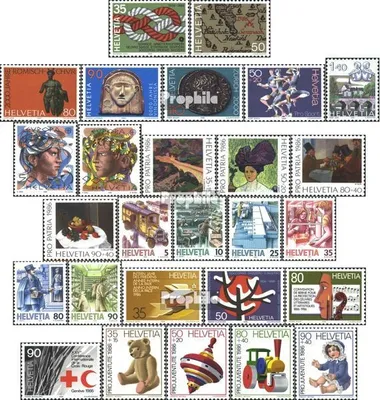 Produktbild von Briefmarken Schweiz 1986 Mi 1308-1334 (kompl.Ausg.) Jahrgang 1986 komplett postfrisch Jahresereignisse