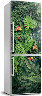 Produktbild von Tulup Kühlschrankdekoration - 70x190 cm - Aufkleber auf dem Kühlschrank - tropische Pflanzen