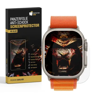 Produktbild von 2x 9H Panzernanoglas für Apple Watch Ultra 49mm 3D KLAR FLEXIBLER Displayschutz Schutzglas Panzerglas Schutzfolie Panzerfolie