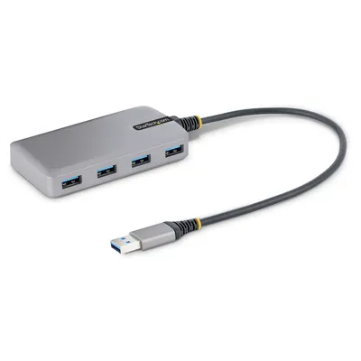 Produktbild von StarTech.com 4-Port USB Hub, USB 3.0 5Gbps, Bus Powered, USB-A to 4x USB-A Hub with Optional Auxiliary Power Input, Portable Desktop/Laptop USB Hub with 1ft (30cm)
