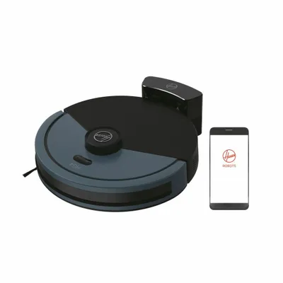 Produktbild von Hoover HG430H 011, Beutellos, Schwarz, Blau, Rund, Gummi, Ladend, 65 dB