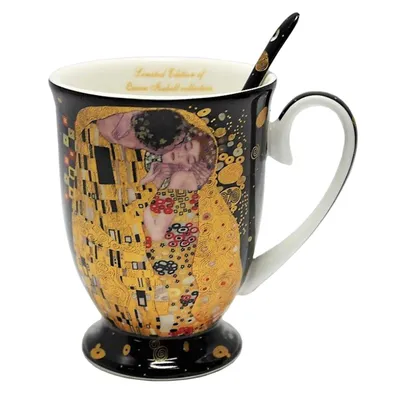 Image de Reine Isabel Tasse en porcelaine avec cuillère Klimt Kiss Motif 300ml W9KL338-09121