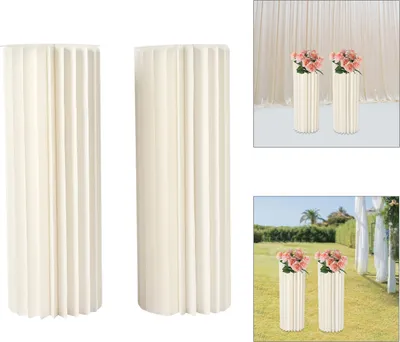 3er-Set Faltbare Karton-Blumenständer - Höhen 40, 60, 80 Cm Mit Acrylplatte - Für Hochzeit & Party