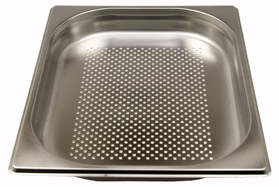 Produktbild von GN 1/2 Gastronormbehälter GN-Behälter Edelstahl 2,5 Liter Tiefe 40mm Gastronorm gelocht