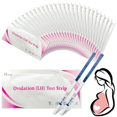 Produktbild von Ovulationstests, 50 Stück - Ovulationstests mit Anzeige - Fruchtbarkeitstests - Schwangerschaftstests (frühzeitig) - Für Frauen - Zuverlässige Ergebnisse