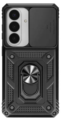 Produktbild von Avizar, Hülle mit Ringhalter und Kameraschiebeschutz für Samsung Galaxy S26, Schwarz