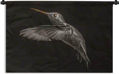 Produktbild von MuchoWow® Wandteppich Wandbehang Vogel - Schwarz und Gold 150x100 cm Tapisserie Dekoration Wandtuch - Waschbar - Tapisserien - Wand-Decke