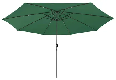 Produktbild von vidaXL Sonnenschirm mit LED-Beleuchtung 400 cm Grün