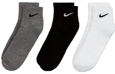 Produktbild von 3 Paar Nike Socken Herren Damen SX7677 - Farbe: weiß grau schwarz - Größe: 38-42