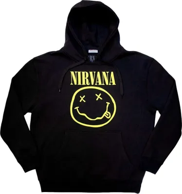 Imagen del producto de Sudadera Nirvana, talla XXL, con estampado de carita sonriente