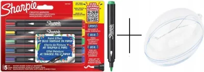 Produktbild von Sharpie 2201069, 5 Stück(e), Blau, Grün, Rot, Violett, Gelb, Rundspitze, Schwarz, Sichtverpackung