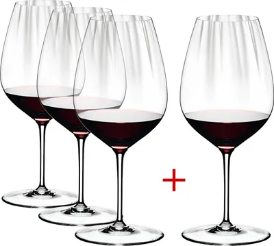 Produktbild von Riedel Performance Cabernet Merlot, 4er Vorteilsset, Rotweinglas, Weinglas, Kristallglas, 834 ml, 5884/0-1