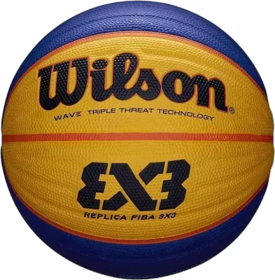Produktbild von Wilson Basketball Replica FIBA 3x3 Blau/Gelb/Orange Streetball Größe 6 Unisex NEU