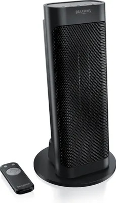 Produktbild von Brandson Heizlüfter 2000W, Keramik Heizlüfter mit Timer & Fernbedienung, 80° Oszillation, Überhitzungsschutz, Automatische Abschaltung, Umkippschutz, 2 Stufen, Schwarz