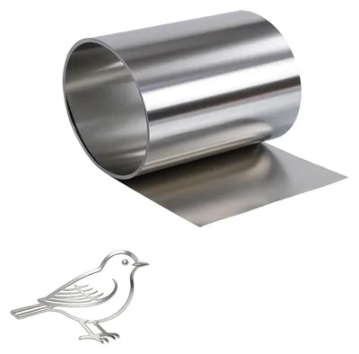 Edelstahl-Feinblechfolie 304, 200 mm x 1000 mm, 0,1 mm/0,2 mm