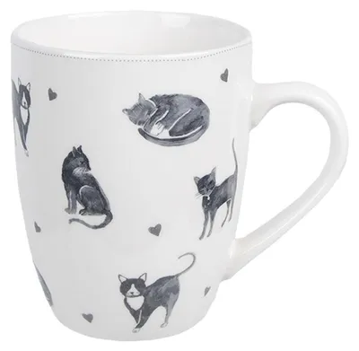 Image de Clayre & Eef Tasse 350 ml Blanc Céramique Chats