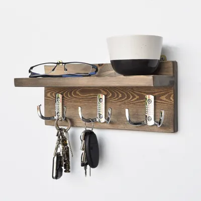 Obrázek produktu pro Skye Decor, Almıla- Aa031EVL, barva ořech, nástěnné police, 13x30x11 cm, 100% smrkové dřevo