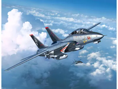 Productafbeelding van Revell Grumman F-14D Super Tomcat, modelvliegtuig met vaste vleugels, modelbouwsset, 1:72, Grumman F-14D Super Tomcat, gevorderd, 111 onderdelen