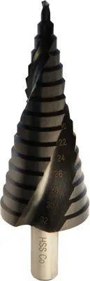 Produktbild von M35 Cobalt Stufenbohrer (4–32 mm/15 Stufen) für Edelstahl und Hard Metall,Professional Hss Kegelbohrer Schälbohrer Stahl