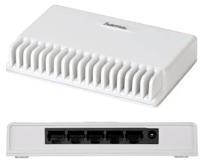 Image de Switch réseau 5 ports 10/100, câble réseau inclus