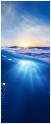 Produktbild von Wallario Memoboard Magnettafel aus Glas, Größe 32 x 80 cm, Motiv Wellen im Meer bei Sonnenuntergang