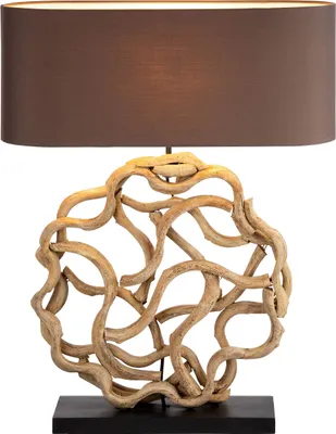 Produktbild von Gilde Tischleuchte, "Circle of Roots", Holz, naturfarben, VE 1, L. 20 cm, B. 55 cm, H. 71 cm  42157