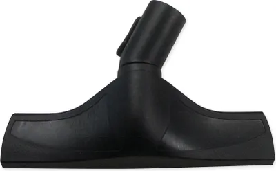 A black vacuum cleaner floor nozzle is shown against a white background.