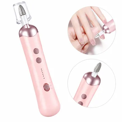 Produktbild von Elektrische Nagelfräse, Akku Nagelfräser Set mit 8 Bits, 20000 U/min, kabellose Nagelfeile für Gel Nägel, Maniküre Pediküre Gerät